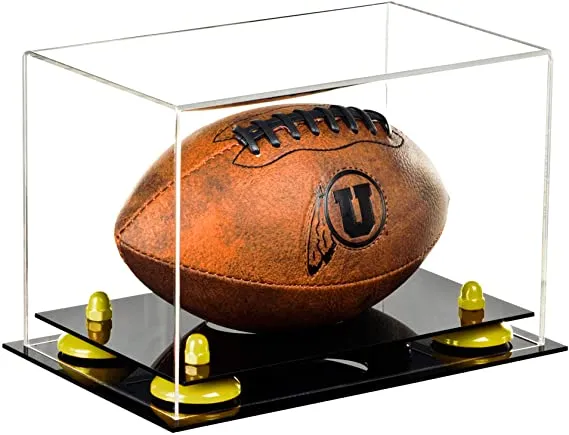 Mini/Miniature (not Full Size) Football Display Case - Clear (B43/A005)