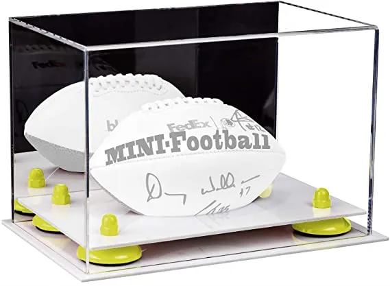 Mini/Miniature (not Full Size) Football Display Case Mirror Wall Mounts (B43/A005)