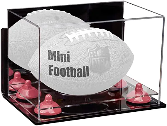 Mini/Miniature (not Full Size) Football Display Case Mirror Wall Mounts (B43/A005)