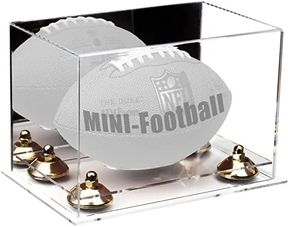 Mini/Miniature (not Full Size) Football Display Case Mirror Wall Mounts (B43/A005)