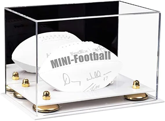 Mini/Miniature (not Full Size) Football Display Case Mirror Wall Mounts (B43/A005)