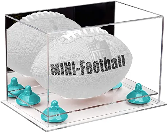 Mini/Miniature (not Full Size) Football Display Case Mirror Wall Mounts (B43/A005)