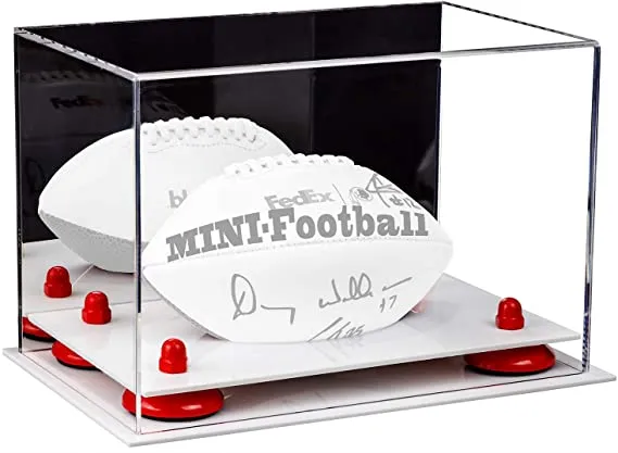 Mini/Miniature (not Full Size) Football Display Case Mirror Wall Mounts (B43/A005)