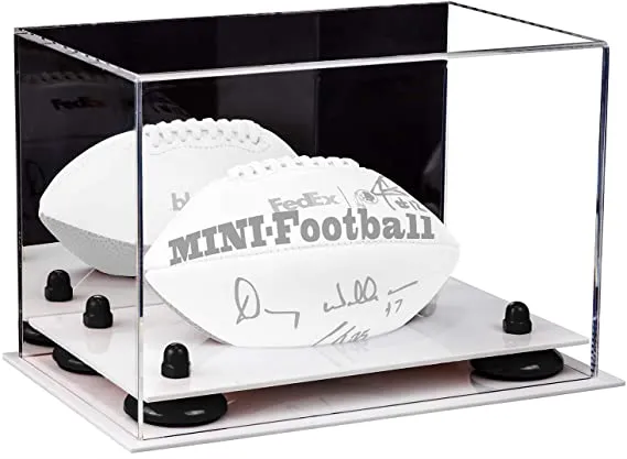 Mini/Miniature (not Full Size) Football Display Case Mirror Wall Mounts (B43/A005)