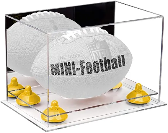 Mini/Miniature (not Full Size) Football Display Case Mirror Wall Mounts (B43/A005)