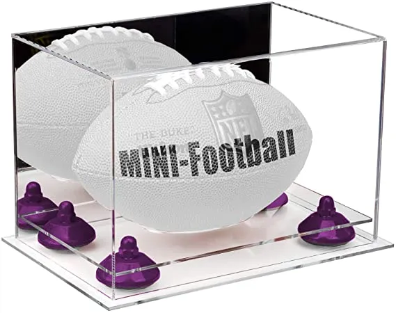 Mini/Miniature (not Full Size) Football Display Case Mirror Wall Mounts (B43/A005)