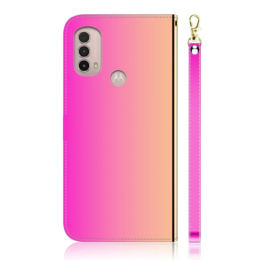 Mirror Motorola Moto E30 / E40 / E20 flip case - Rose