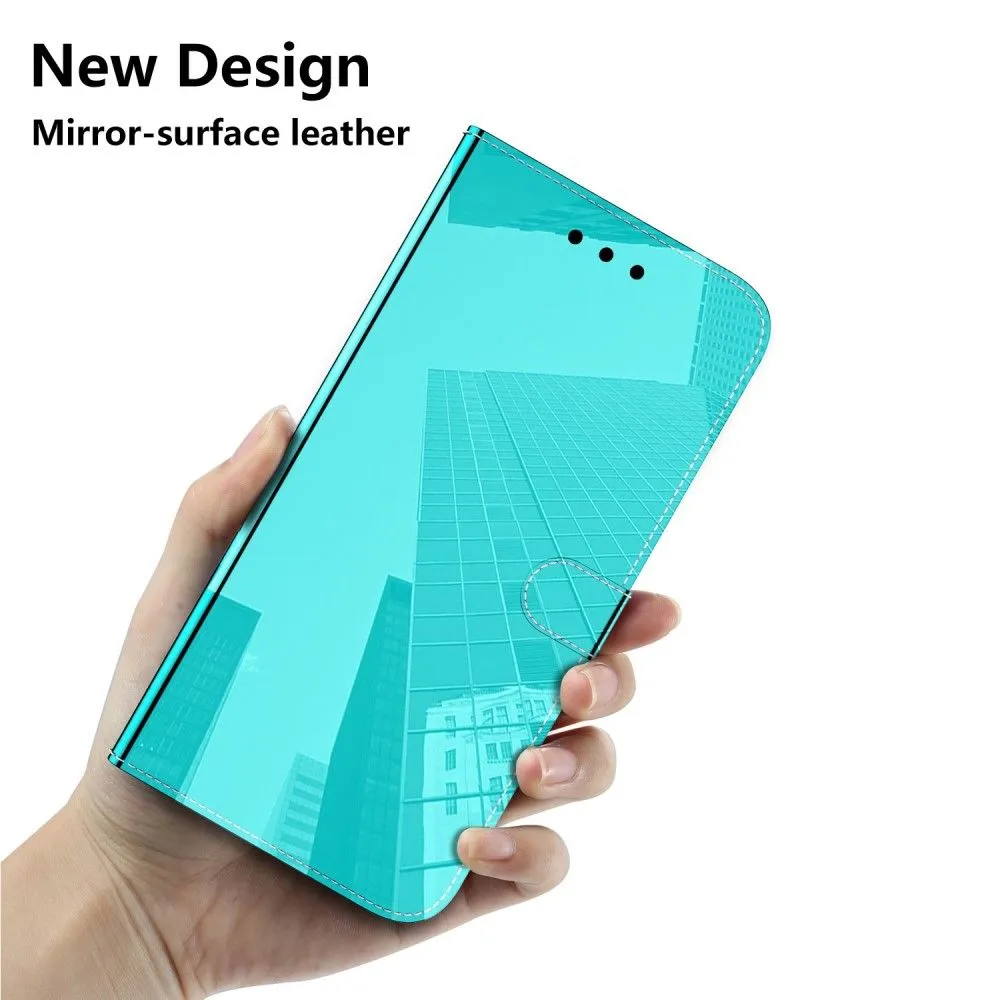 Mirror Motorola Moto G52 flip case - Cyan