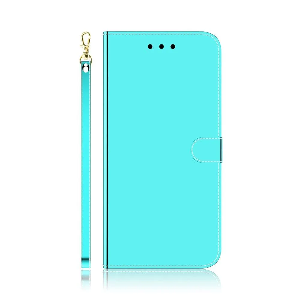 Mirror Motorola Moto G52 flip case - Cyan