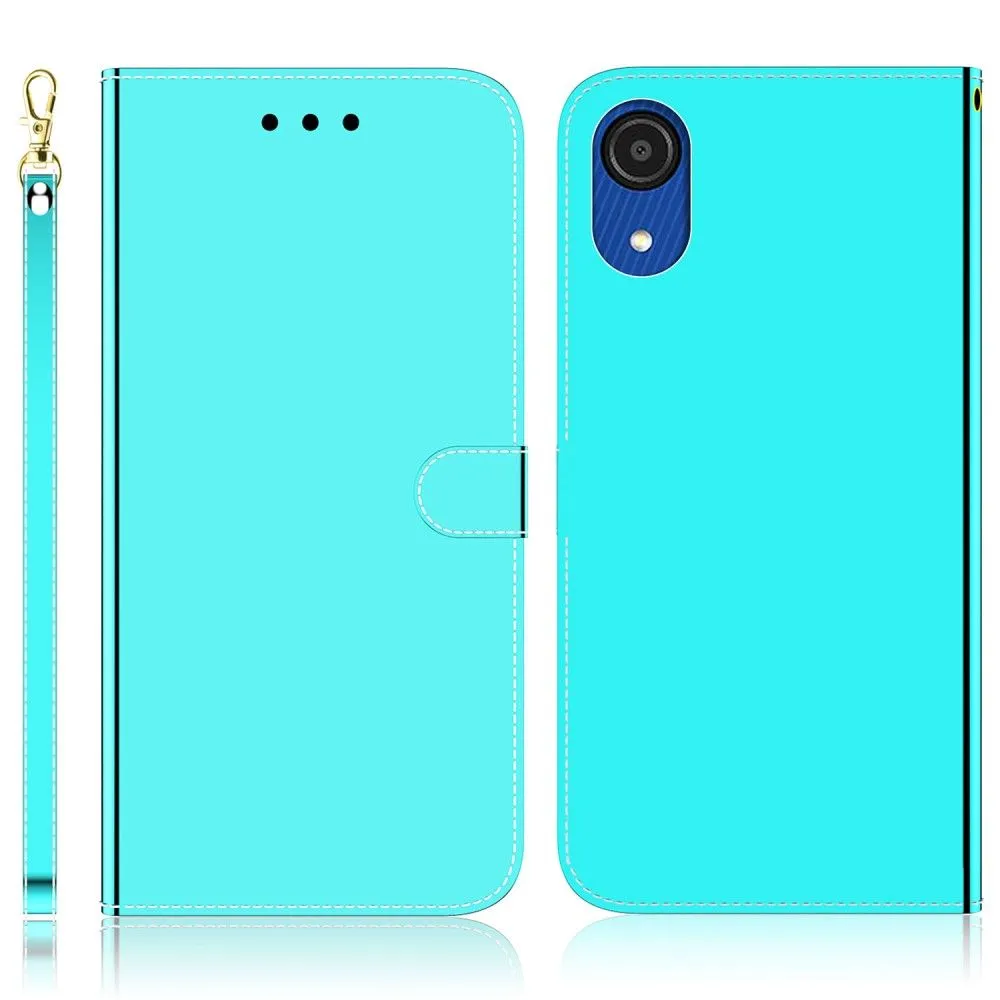 Mirror Samsung Galaxy A03 Core flip case - Cyan