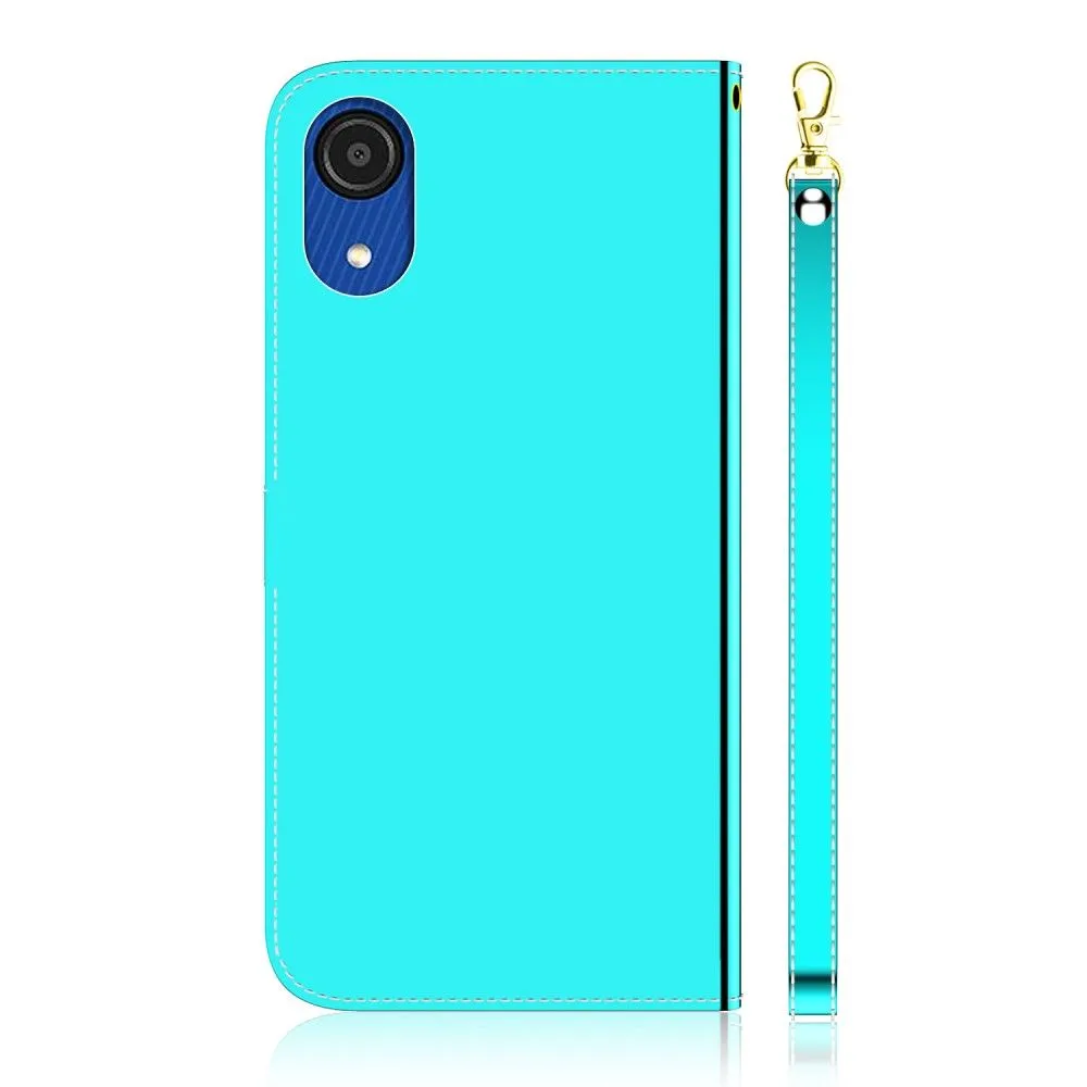 Mirror Samsung Galaxy A03 Core flip case - Cyan