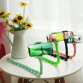 Mobile Phone  Holder Worm Flexible Suction Cup Stand