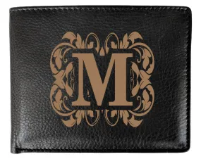 Monogram Initial Custom Leather Travel Wallet- RFID Blocking Tech Fathers Husbands Birthday Boyfriend Anniversary Engraved Gift for Him Her