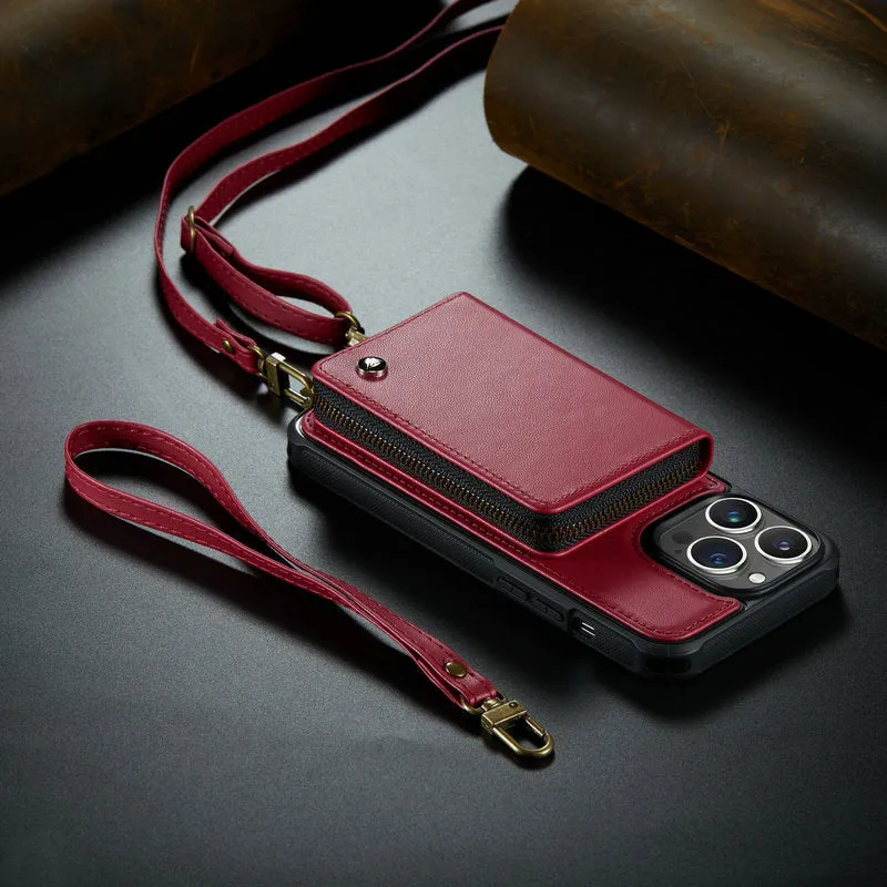 Multi-function Card Bag PU Leather Phone Case For IPhone