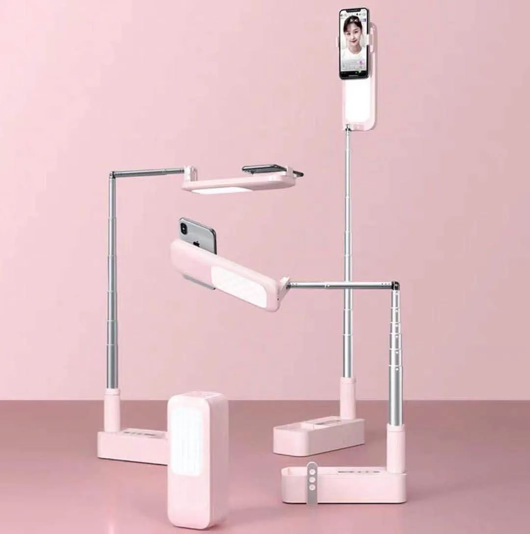 Multi-Functional Selfie Phone Stand with Adjustable Lighting