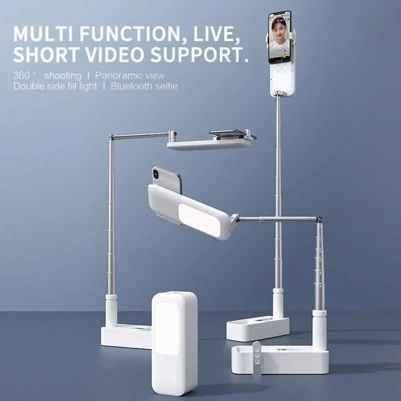 Multi-Functional Selfie Phone Stand with Adjustable Lighting