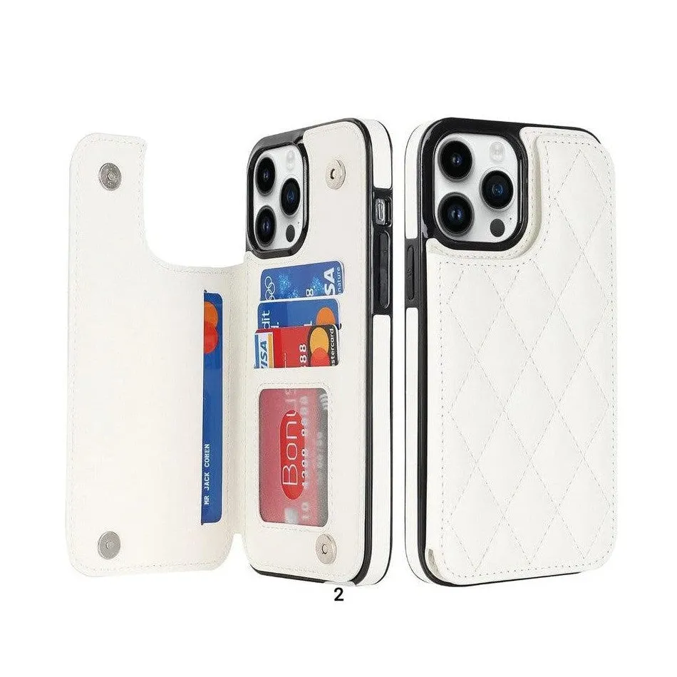 Multifunctional Wallet Mobile Phone Case for Apple  iPhone 12 Pro- White