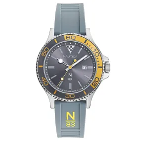 Nautica Men's Watch N-83 Accra Beach Grey Yellow NAPABS021