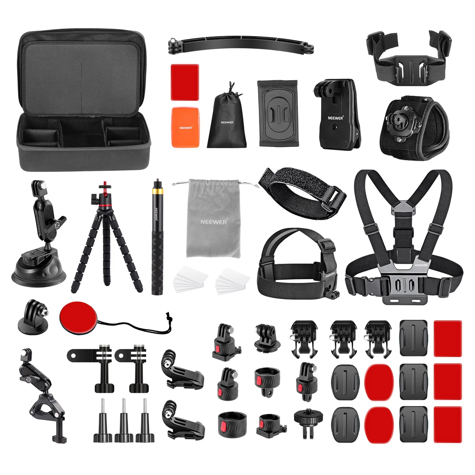 NEEWER 65 in 1 Action Camera Accessory Kit