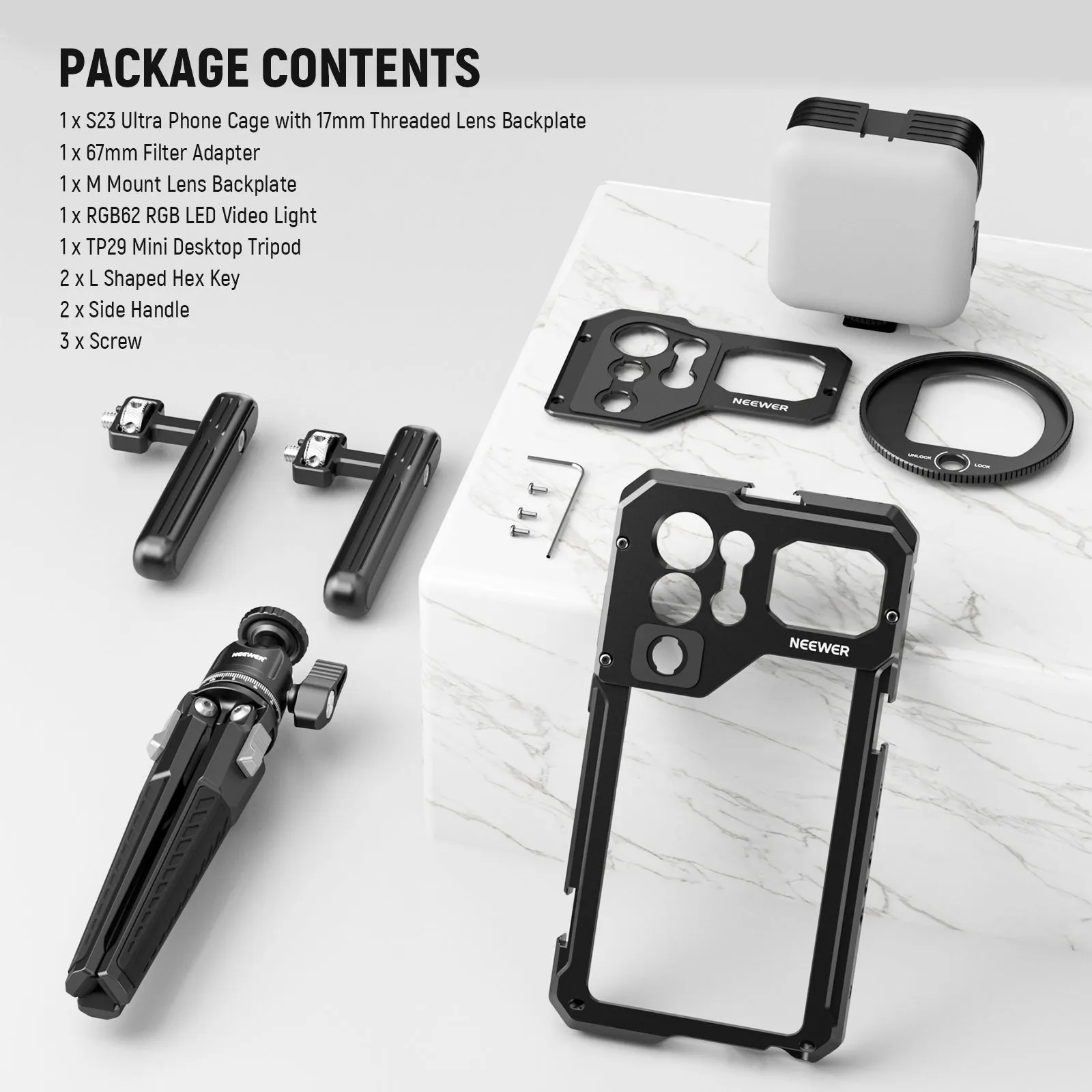 NEEWER S23 Ultra Phone Cage Video Rig Kit