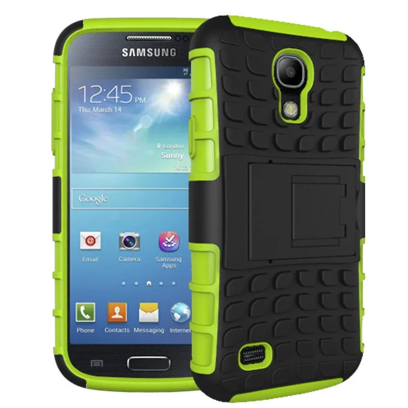 New For Samsung Galaxy S4 i9500 i337 i545 Phone Case Dual Layer Kickstand Heavy Duty Armor Shockproof Hybrid Silicone Cover Case