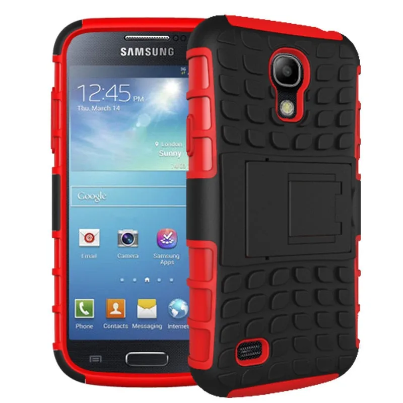 New For Samsung Galaxy S4 i9500 i337 i545 Phone Case Dual Layer Kickstand Heavy Duty Armor Shockproof Hybrid Silicone Cover Case