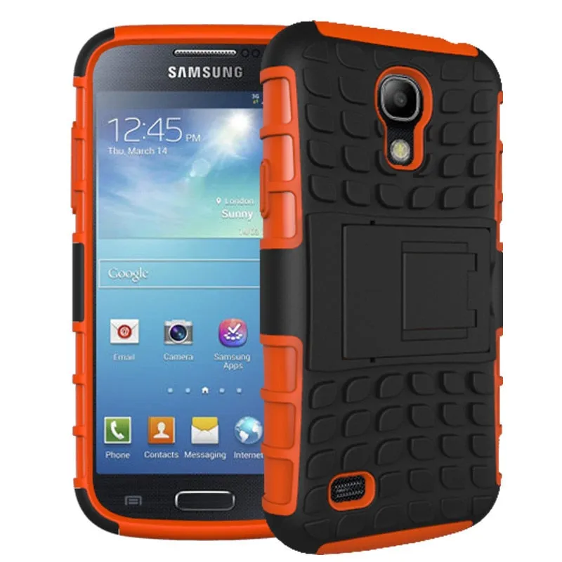 New For Samsung Galaxy S4 i9500 i337 i545 Phone Case Dual Layer Kickstand Heavy Duty Armor Shockproof Hybrid Silicone Cover Case