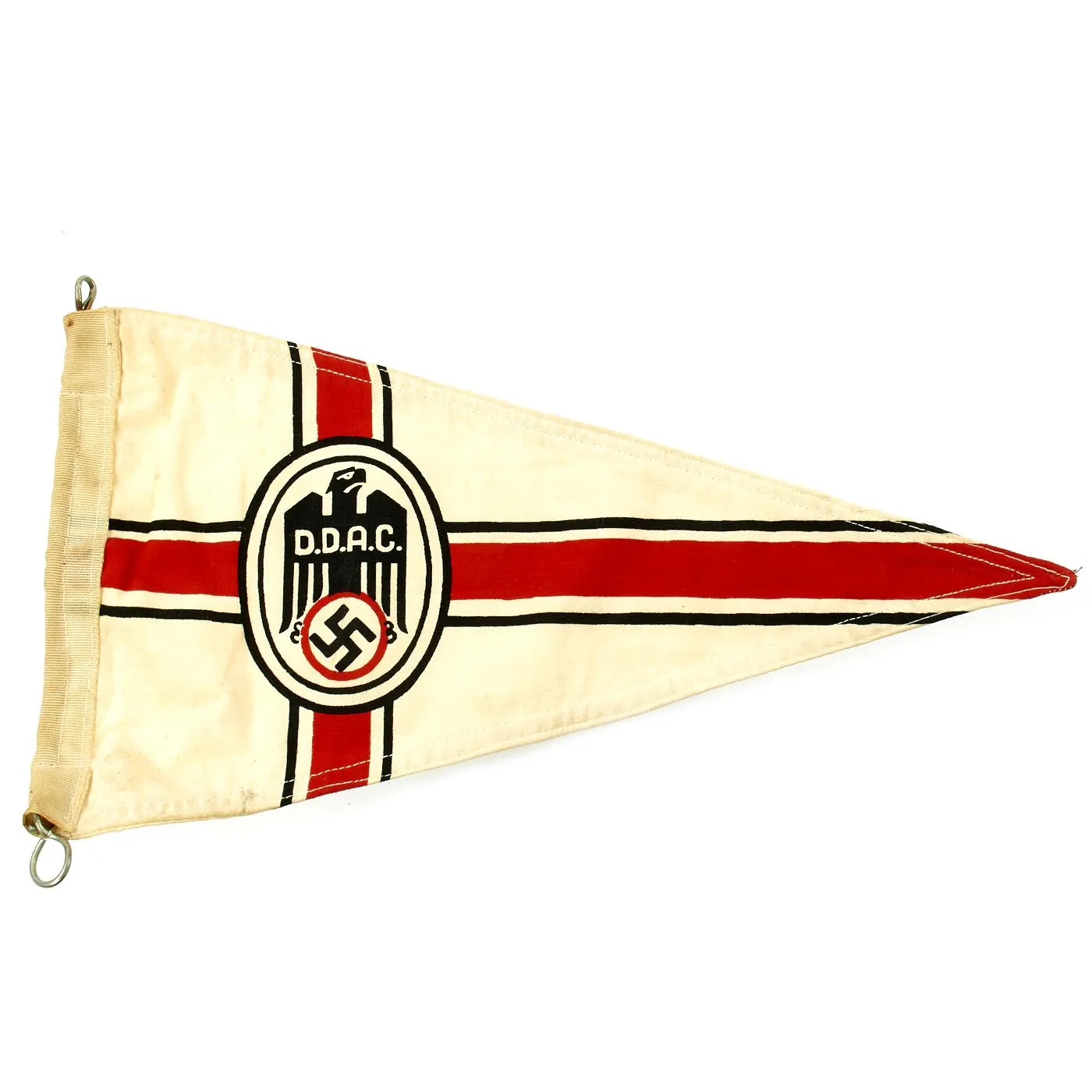 Original German WWII DDAC and NSDAP Vehicle Fender Pennant Flag Set - Der Deutsche Automobil Club