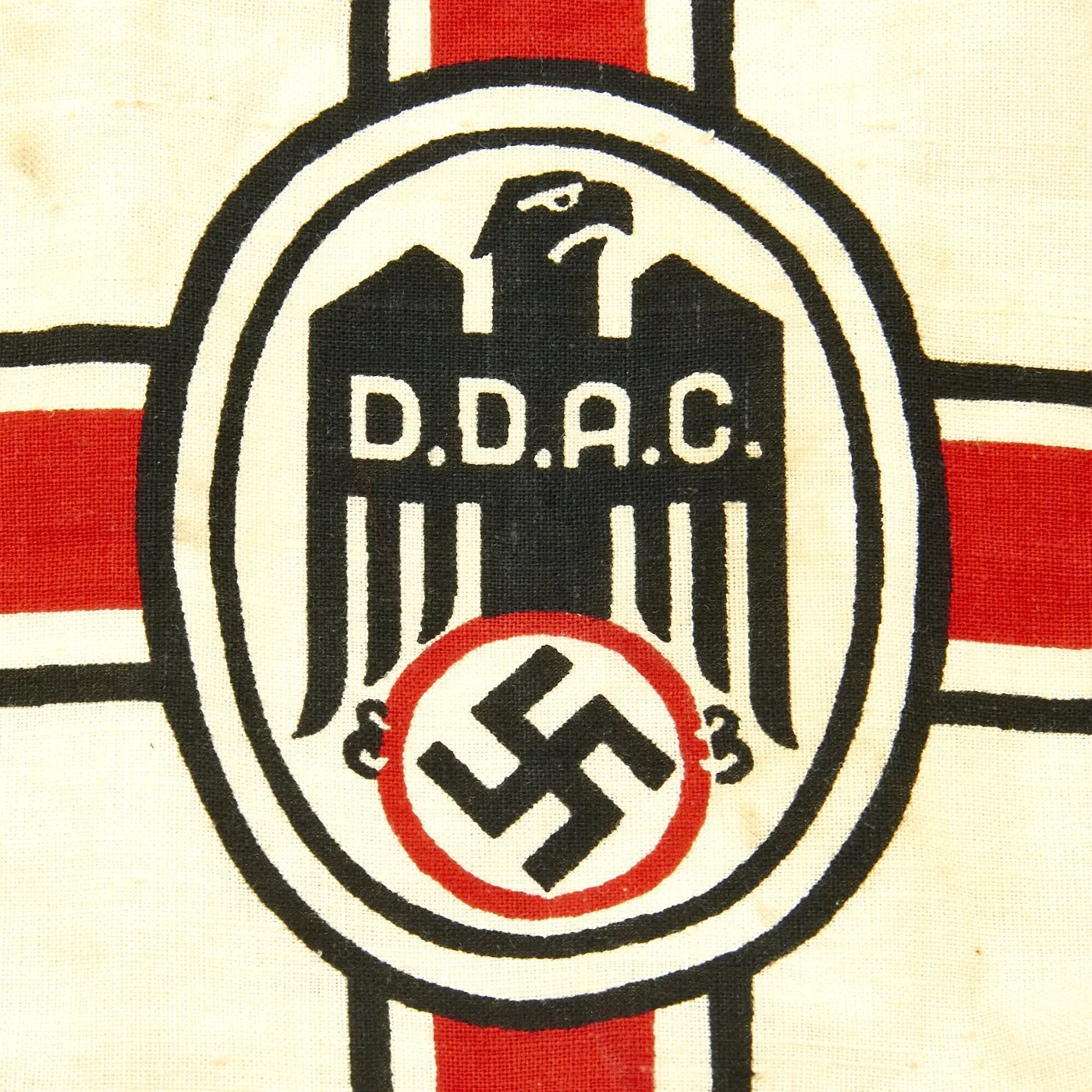 Original German WWII DDAC and NSDAP Vehicle Fender Pennant Flag Set - Der Deutsche Automobil Club