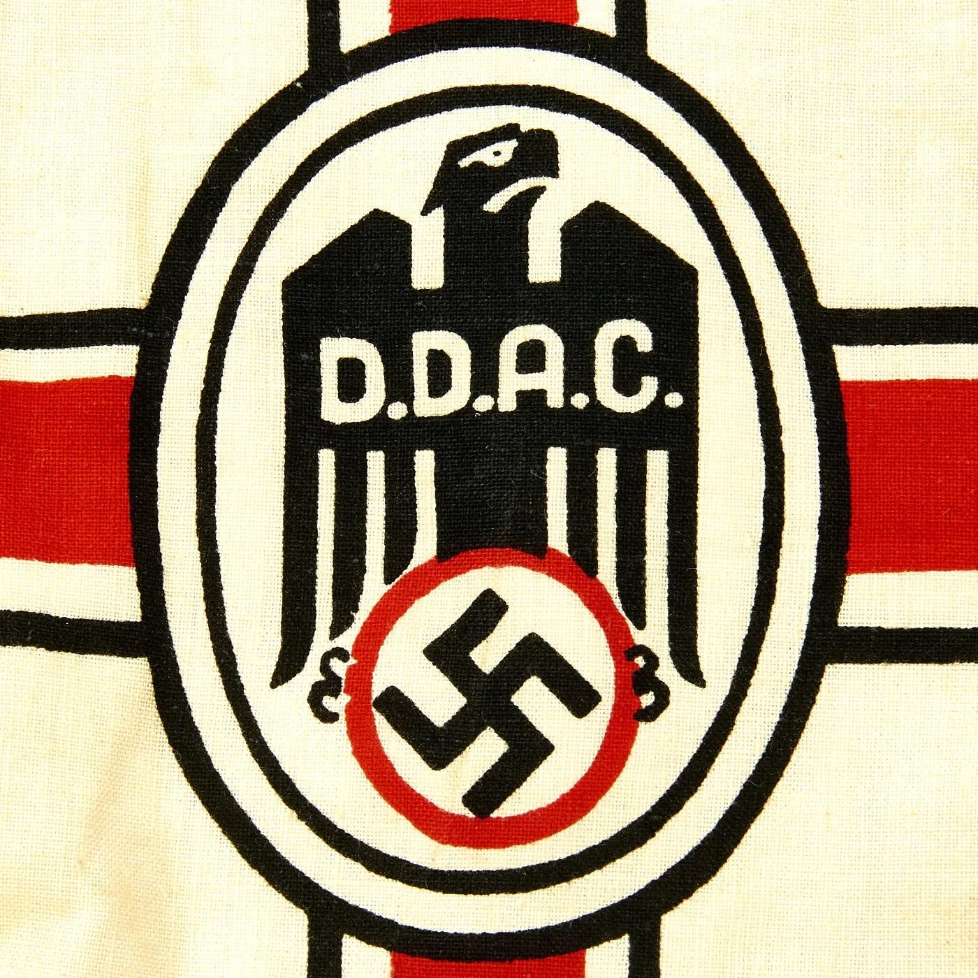 Original German WWII DDAC and NSDAP Vehicle Fender Pennant Flag Set - Der Deutsche Automobil Club