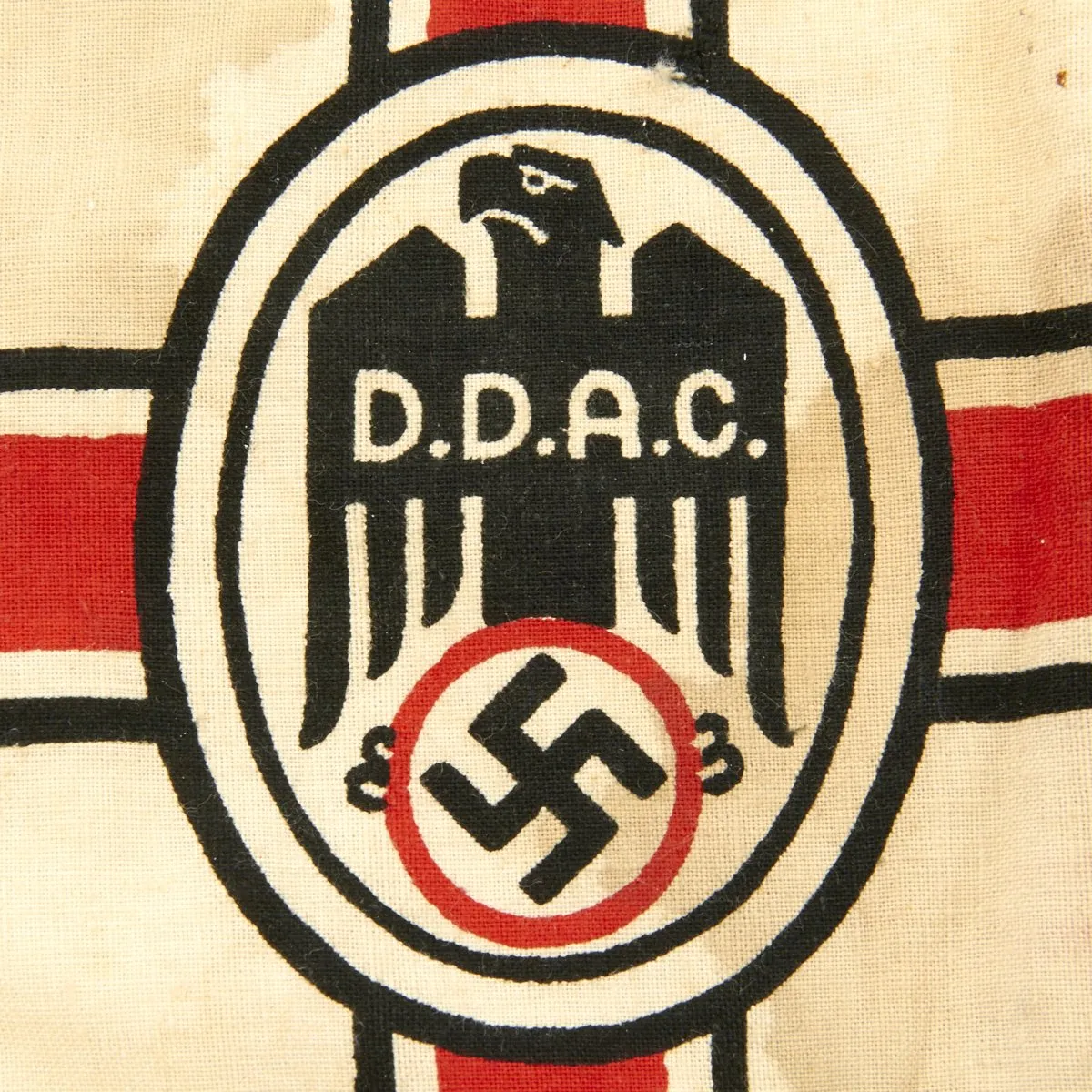 Original German WWII Rare D.D.A.C. Vehicle Fender Pennant Flag - Der Deutsche Automobil Club