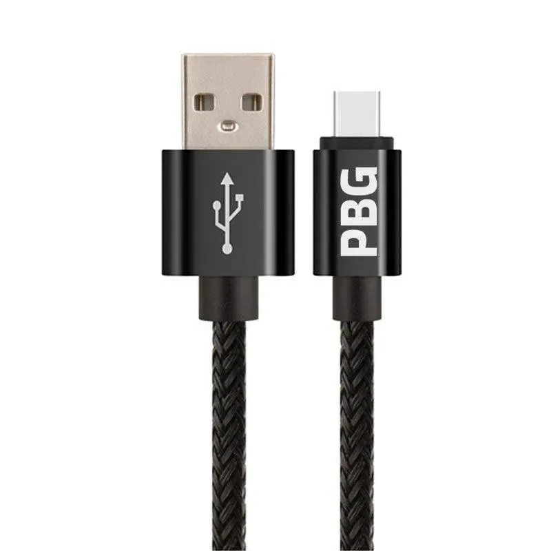 PBG 10FT Nylon Woven Zebra Pattern Fast Charging Cable for iPhone and iPad (Multicolor)