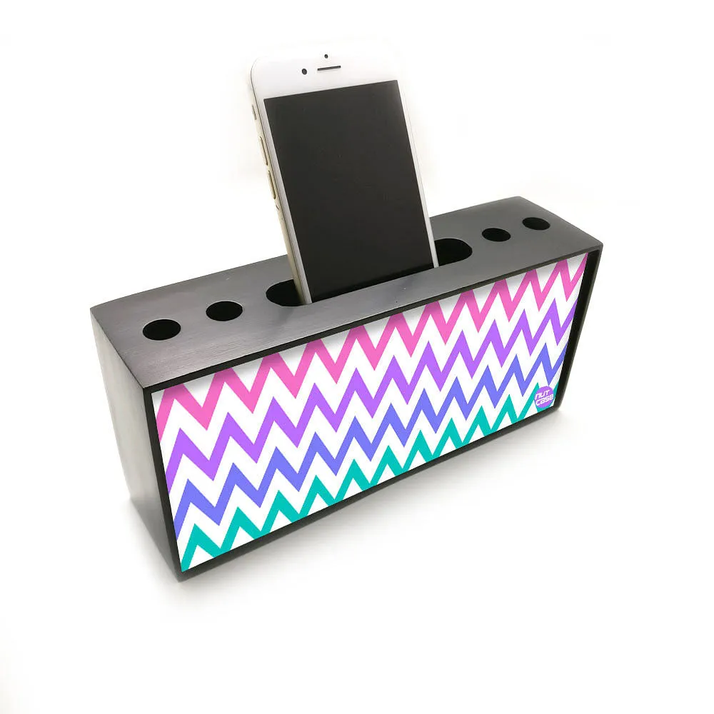 Pen Mobile Stand Holder Desk Organizer - Colorful Waves