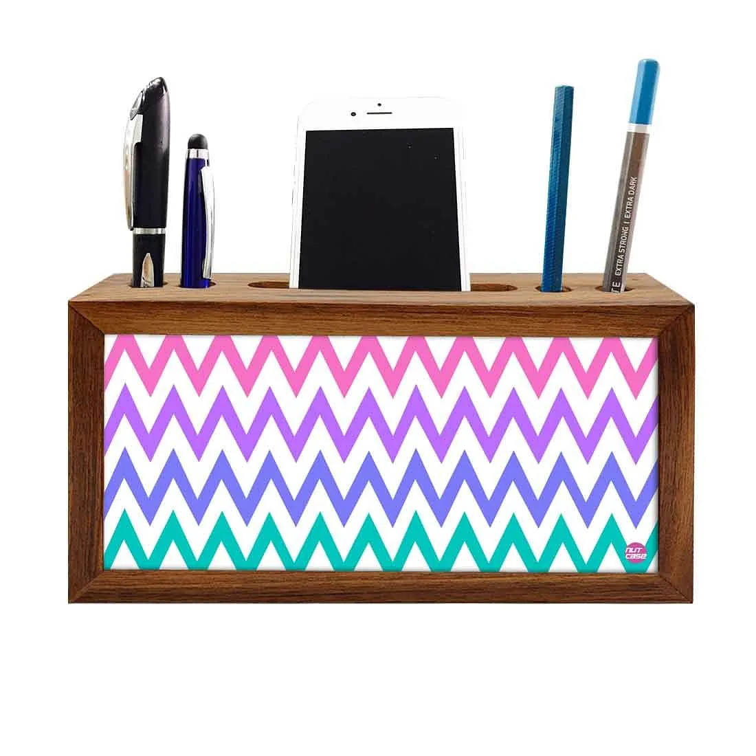 Pen Mobile Stand Holder Desk Organizer - Colorful Waves