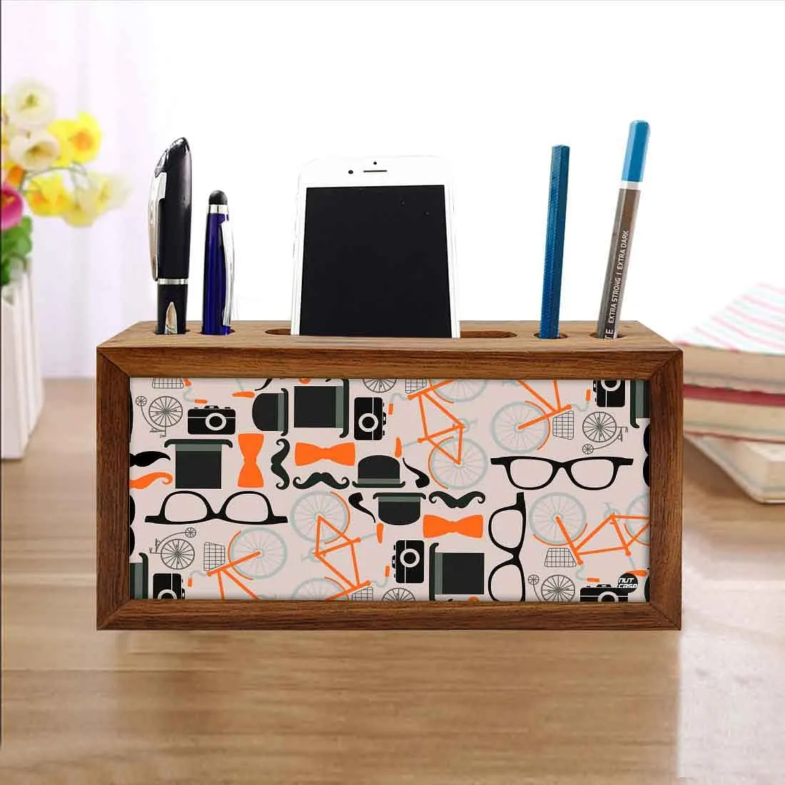 Pen Mobile Stand Holder Desk Organizer - Hipster Attitude