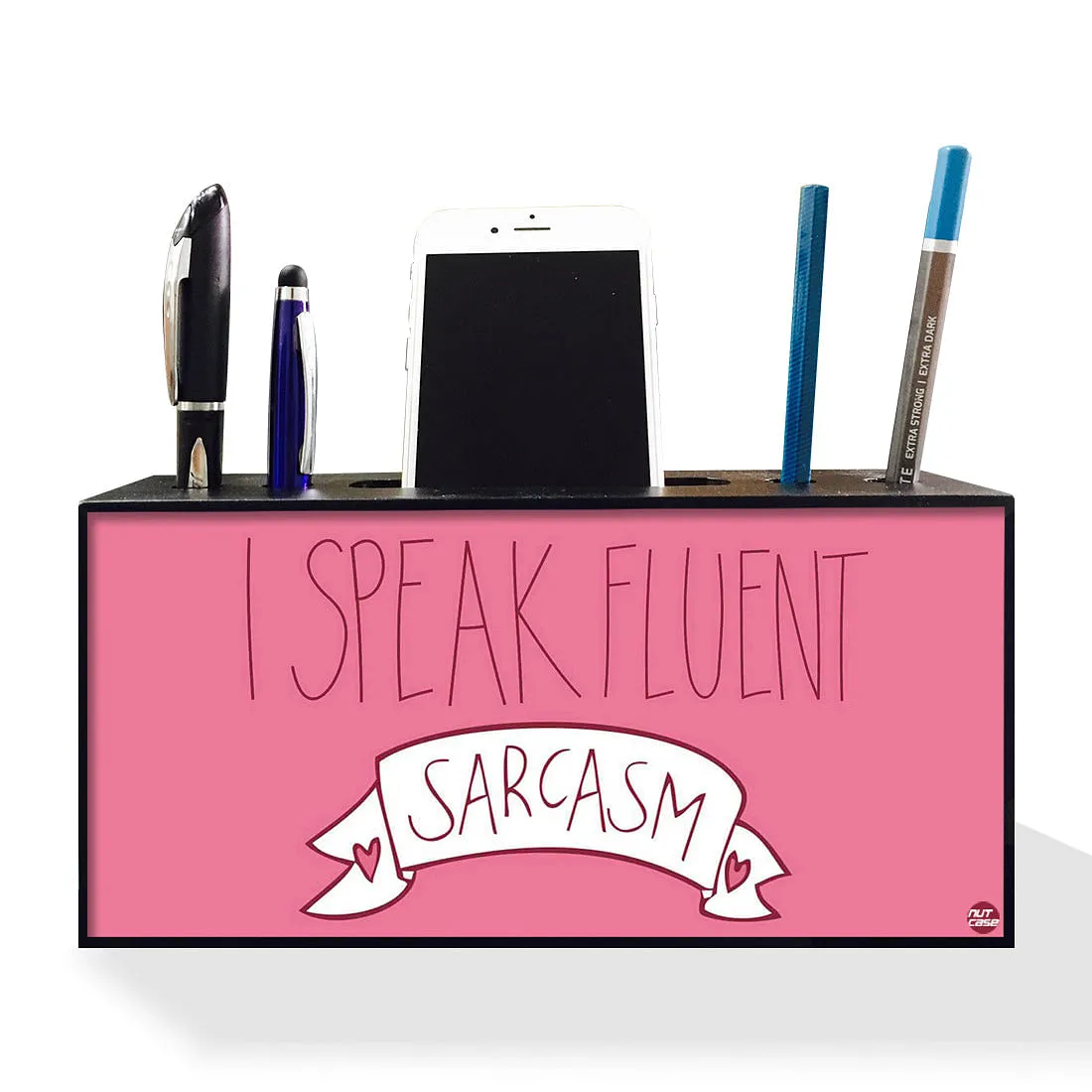 Pen Mobile Stand Holder Desk Organizer - I Speak Fluent