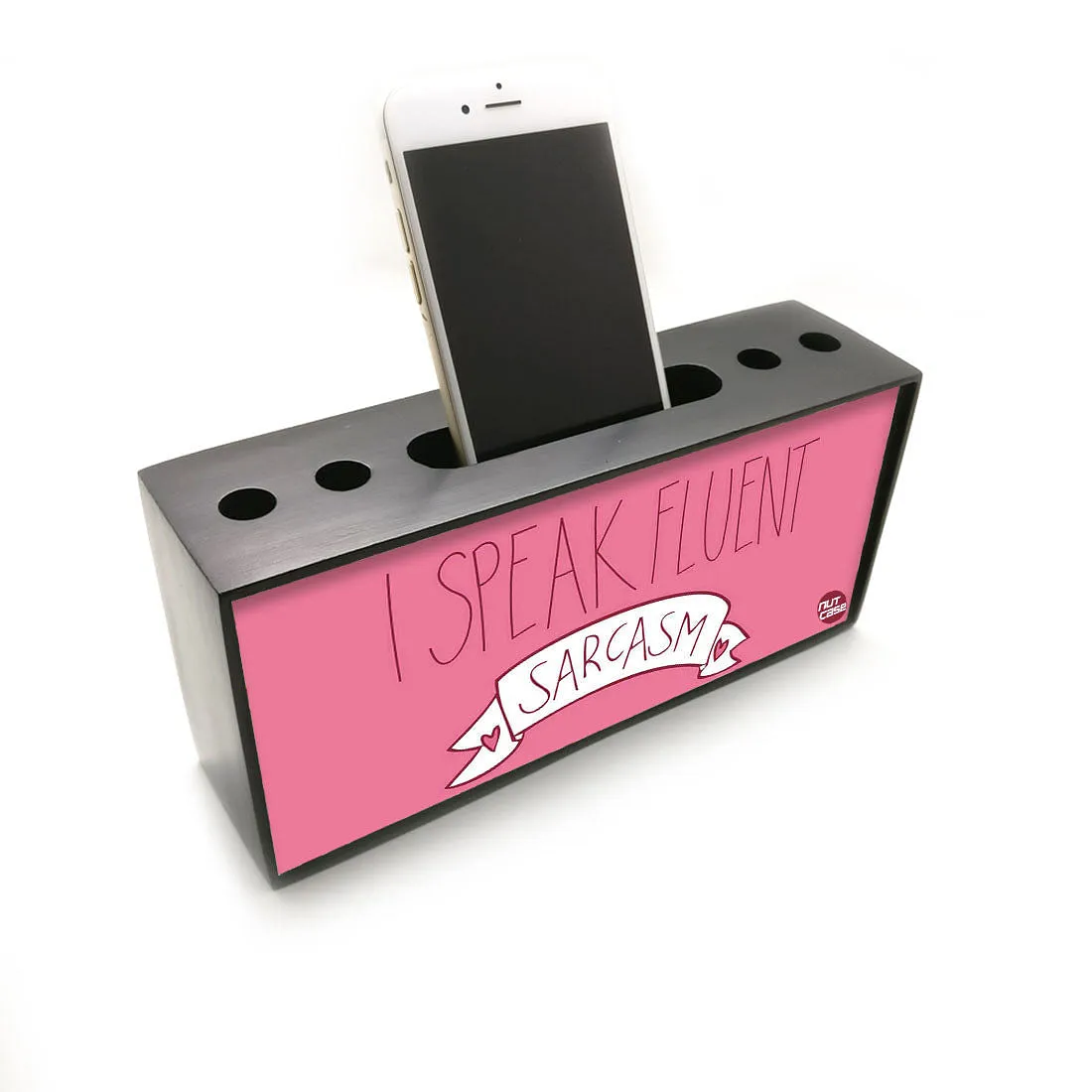 Pen Mobile Stand Holder Desk Organizer - I Speak Fluent