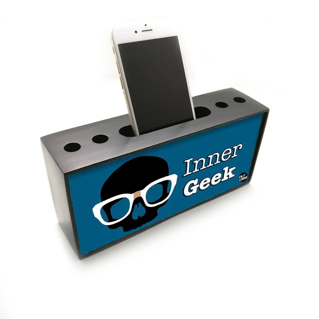 Pen Mobile Stand Holder Desk Organizer - Inner Geek Blue