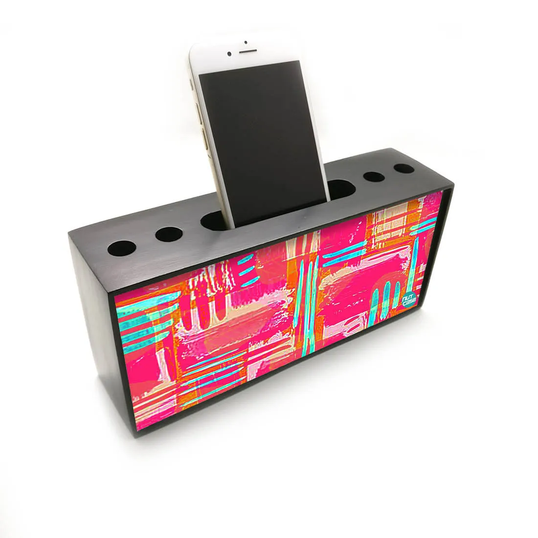 Pen Mobile Stand Holder Desk Organizer - Pink Colored Stand