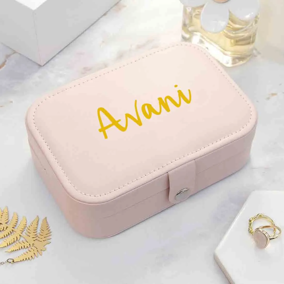 Personalised jewellery Box Organizer for Travel Storage Case for Rings Earrings and Pendants