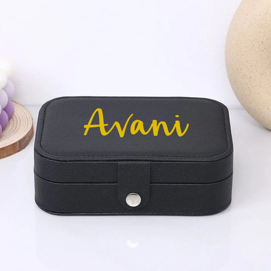 Personalised jewellery Box Organizer for Travel Storage Case for Rings Earrings and Pendants