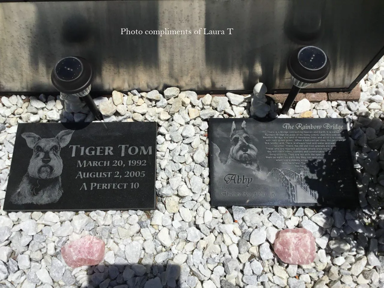 Pet Memorial-Granite Photo Engraved 10 x16 x 2  Custom Made in the USA