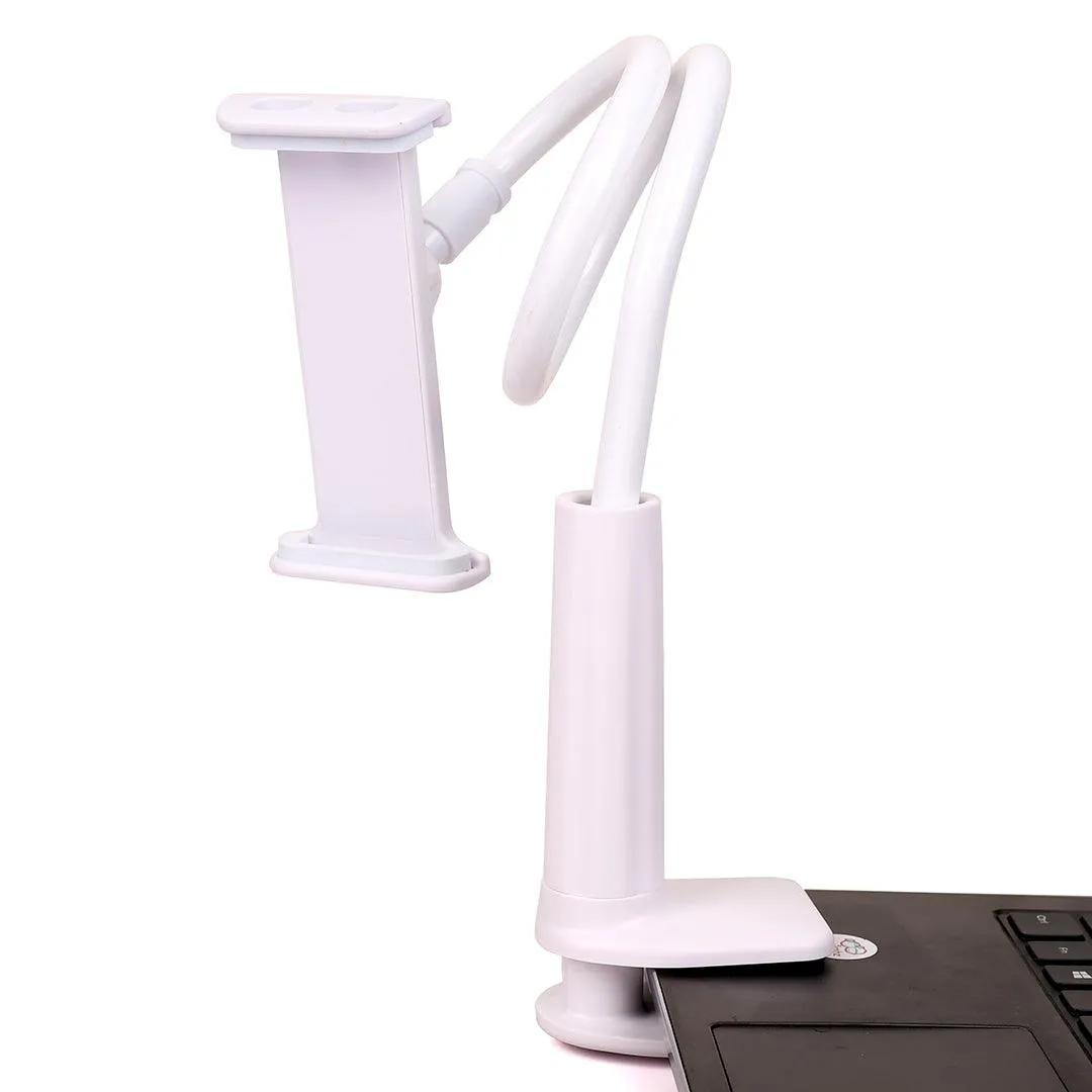 Phone Holder Mount Stand With Long Bracket Arm- White