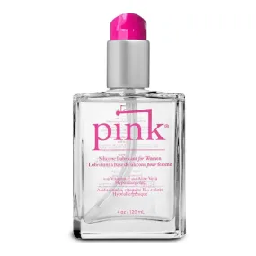 Pink Silicone Lube  4oz Glass