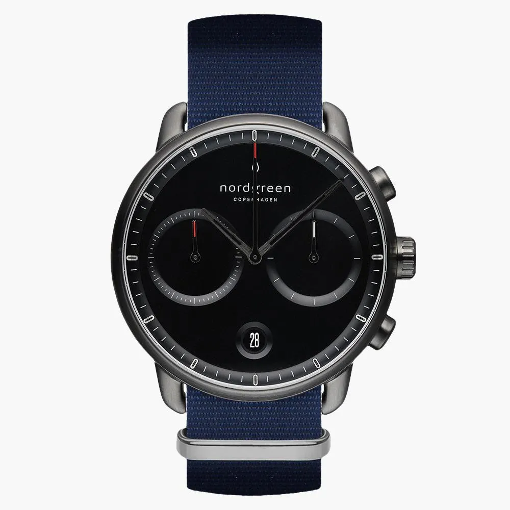 Pioneer | Black Dial - Navy Nylon