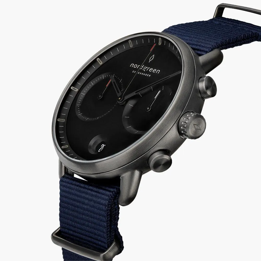 Pioneer | Black Dial - Navy Nylon