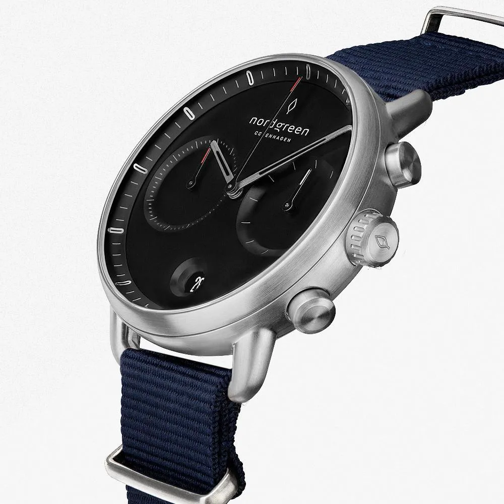 Pioneer | Black Dial - Navy Nylon