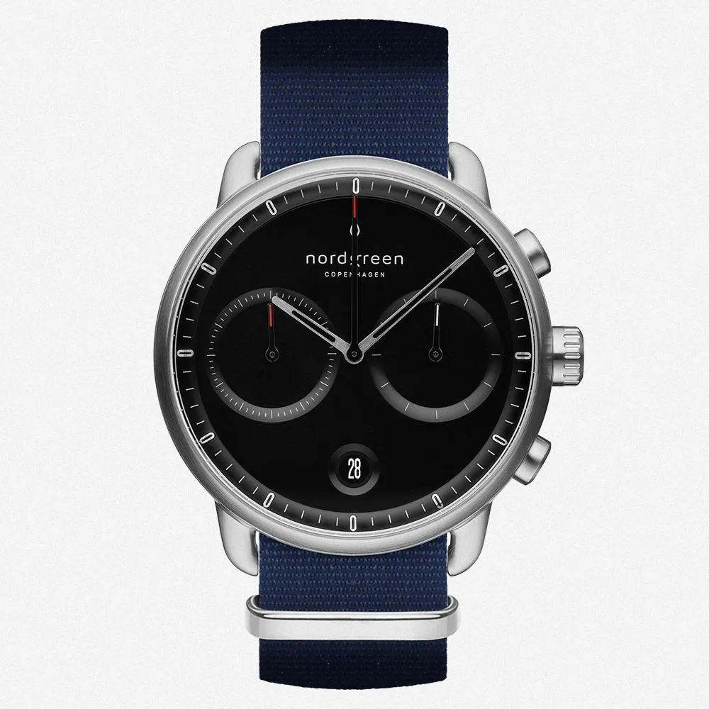 Pioneer | Black Dial - Navy Nylon