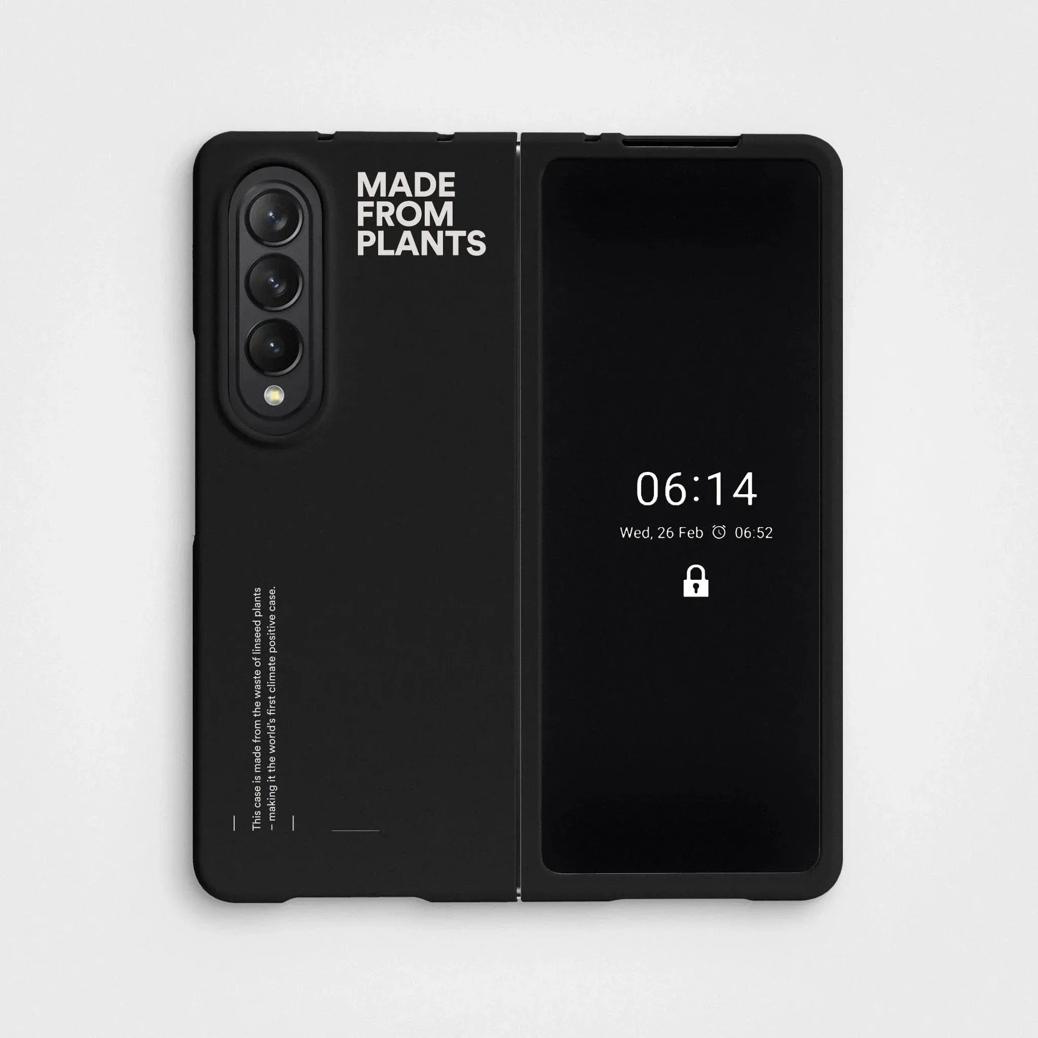 Plant-based phone case, charcoal black | Made from plants