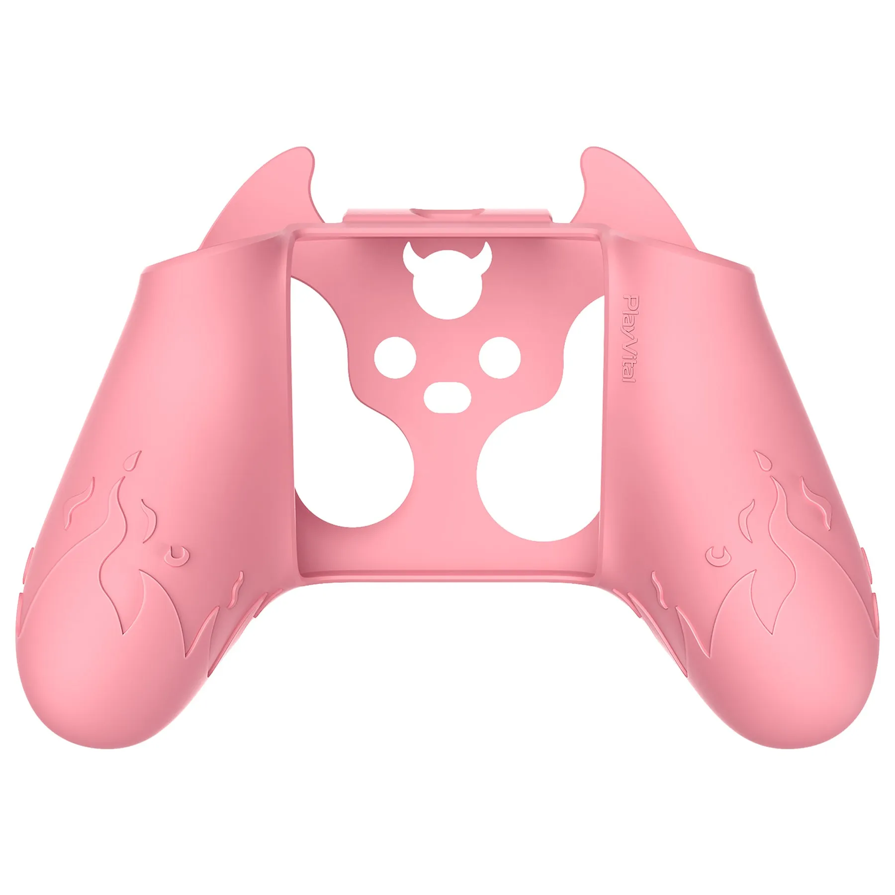 PlayVital Cute Demon Silicone Cover with Thumb Grip Caps for Xbox Series X/S Controller & Xbox Core Wireless Controller - Pink - PUKX3P005